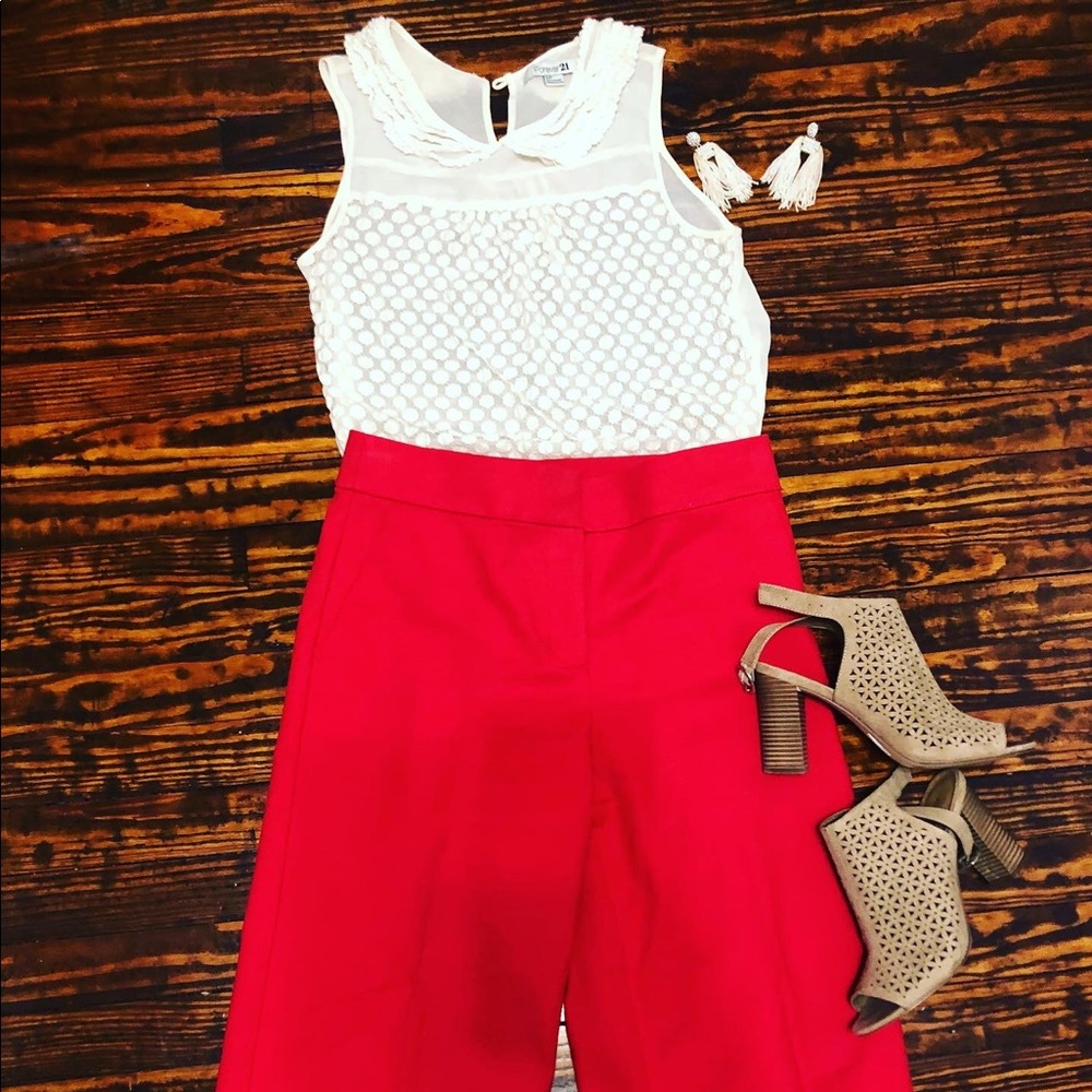 White polka dot tank